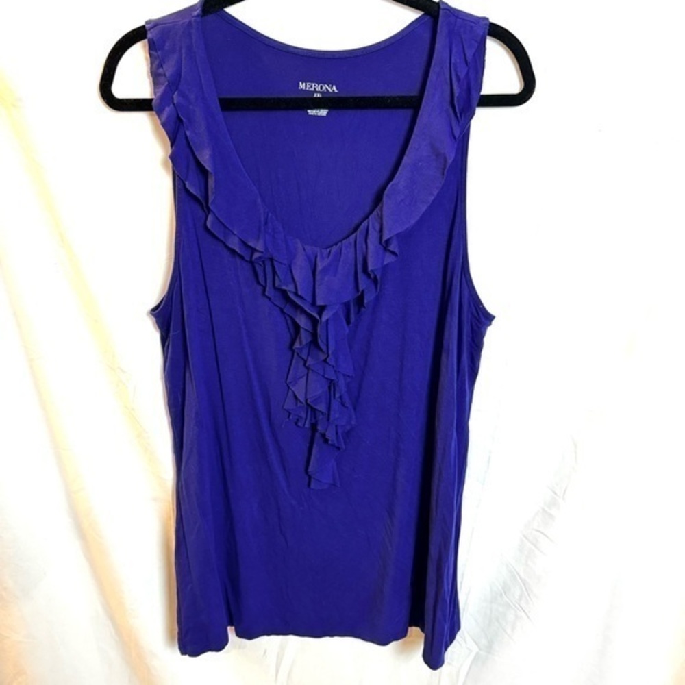 Merino Women’s Sleeveless Ruffle Top XXL
